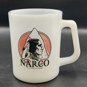 Vintage NARCO North American Refractories Co Advertising Federal Milk Glass Mug